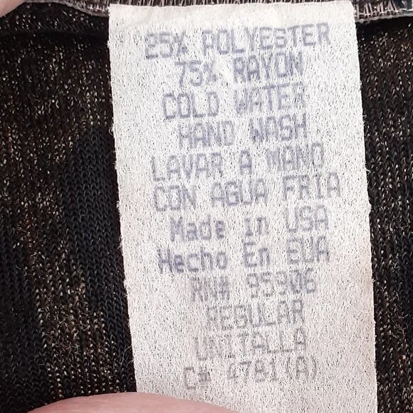 Superline USA Short Sleeve Spanish Design Blouse; Gold Buttons; One Size - Picture 5 of 5